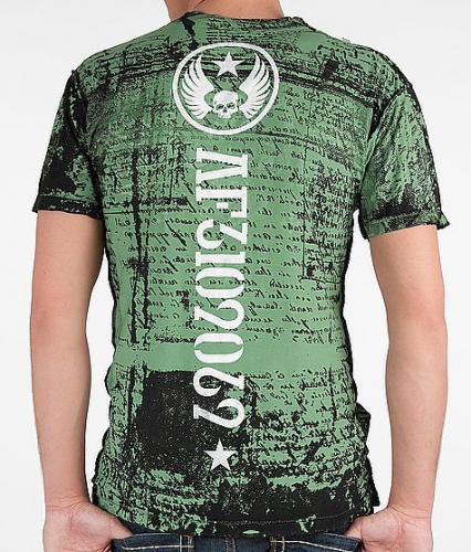 Двухстороняя футболка Affliction Simulation T-shirt Green где купить